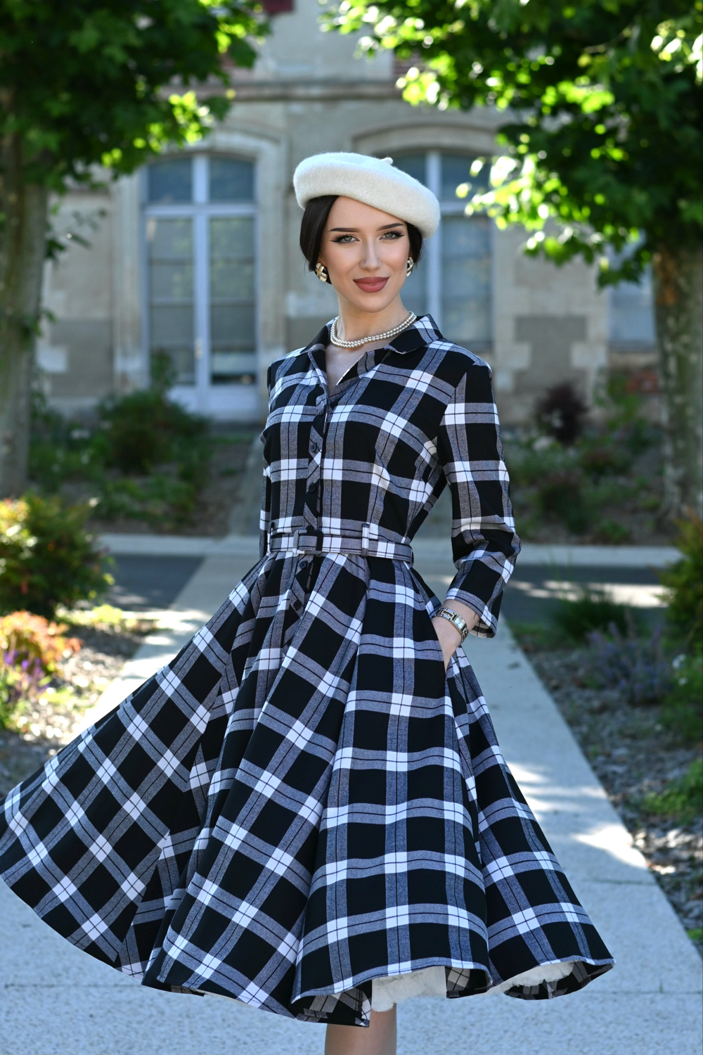 Lacey Tartan Swing Dress